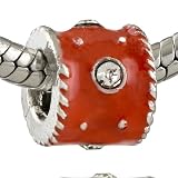 Red Drum April Birthstone Charm Bead Fits Pandora Bracelet