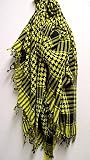 Bright Yellow / Black Arab Kafiyah Head Scarf Shemagh
