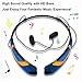 Rymemo 2016 Newest Match Color Universal Wireless Bluetooth 4.1 Music Earphones Stereo Headphones Sports/running Magnetic Headset Earbuds for Iphone Samsung Lg, Gold-Blue