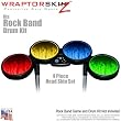 Fire Colors Skin by WraptorSkinz fits Rock Band Drum Set for Nintendo Wii, XBOX 360, PS2 & PS3 (DRUMS NOT INCLUDED)