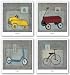 Drive, Coast, Scoot and Pedal Set by Matias Duarte 12"x12" Art Print Poster