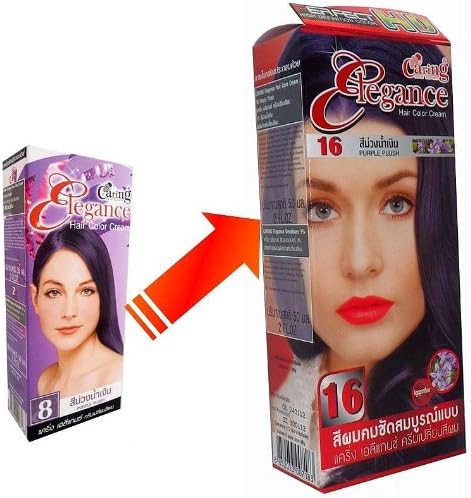 Caring Hair Colour Permanent Hair Cream Dye Elegance HD Purple Plush