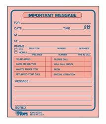 TOPS Message Pad, Notes on Back, 4.25 x 5.5 Inches, Pink, 2-Color Front, 12-Pack 50 Sheets/Pad (3002S)