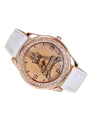 Womens Quartz Watch - Eiffel Tower Design - White