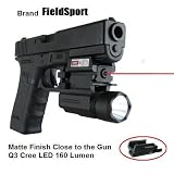 Tactical Pistol Compact Red Laser with QD Quick Release Flash Light Compatible with M1913 weaver rail