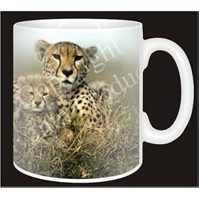 NEW-CHEETAH MUM+CUBS Coffee Mug