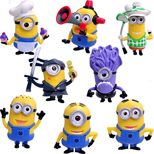 COSER® Despicable Me The Minions Display Collection Toy Action Figures Dolls 8pcs Set