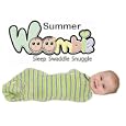 The Summer Woombie Cocoon Swaddle (Big Baby (14-19 lbs), Green Striped)