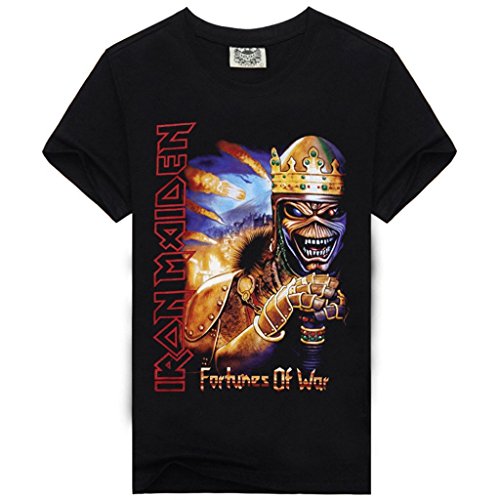 Rock Sir Men's T Shirt 3D Iron Maiden Printed Summer Cotton Tops