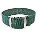 Wrist And Style Perlon Watch Strap (20mm, Green)