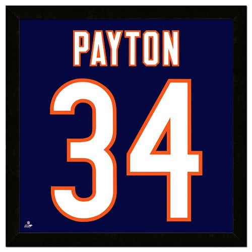 Walter Payton Framed Jersey Photo Wall Art