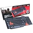 LAPTOPS AND COMPUTERS BLACK USB/PS2 KEYBOARD WITH RED GAMING KEYS