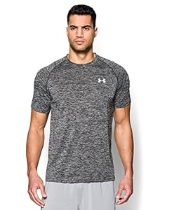 Under Armour Men's Short Sleeve Tech Tee, Large, Black/White/White