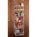 Deluxe 6-Shelf Adjustable Pantry Door Rack