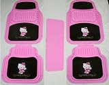 Hello Kitty Sanrio Pink Heavy-Duty 5 Pc Car Truck SUV Floor Mats Set