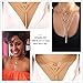 Onnea Layered Vertical Bar Pendant Charms Necklace