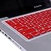 HDE Ultra Thin Silicone Rubber Keyboard Skin Cover for Macbook Pro Non Retina 13/15/17 (Red)