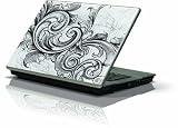 Skinit Protective Skin (Fits Latest Generic 10 Laptop/Netbook/Notebook); White Flourish