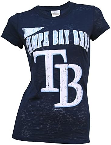 Women's MLB Burnout Pennant T-Shirt (Tampa Bay Rays, XL)