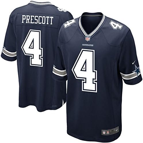 Mens NFL Game Jerseys #4 Dak Prescott American Football Team Sweatshirts Navy Size XL