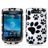 Dog Paw Design Crystal Hard Skin Case Cover for Blackberry Torch 9800 Phone ....