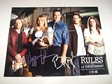 Rules of Engagement Cast - Megyn Price, Oliver Hudson, David Spade, Bianca Kajlich, Patrick Warburton Signed Autographed 8x10 Photo Certificate of Authenticity