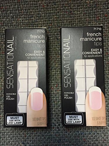 LOT OF 2 PACKS!! SensationNail French Manicure Tips #71710