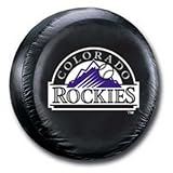 Colorado Rockies MLB Black Spare Tire Cover Size: E10 - 30 x 10 Inch