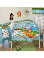 Baby Product: Fisher-Price 4 Piece Precious Planets Crib Set, Aqua/Green - Crown Crafts