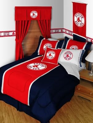 Boston Red Sox Twin Comforter, Sheets & Sham (5 Piece Bed In A Bag)