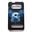 Back Cover For HTC EVO 4G (Sprint) Rubberized Snap-on Protector Hard Cover "Tribal Skull" Design