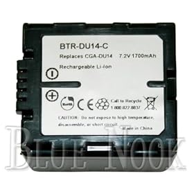 Panasonic SDR-H18, SDR-H200, VDR-D100, and VDR-D105 Battery (Premium Cells, 1700 mAh, 2-YR Warranty) (by Wasabi Power®)