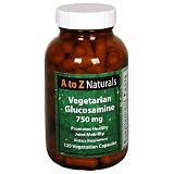 A to Z Naturals Vegetarian Glucosamine, 750 mg, Vegetarian Capsules, 120 capsules