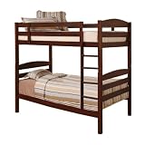 Twin/Twin Wood Bunk Bed - Brown