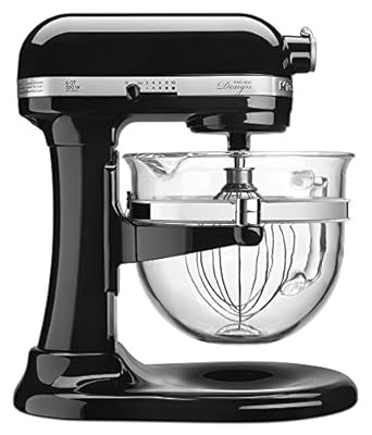KitchenAid KF26M22OB Professional 600 Design Series with Glass Bowl - Onyx Black