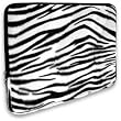 Zebra Animal Print Faux-fur Carrying Case Sleeve for Apple MacBook 13" Notebook Laptop Computer
