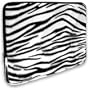 Zebra Animal Print Faux-fur Carrying Case Sleeve for Apple MacBook 13" Notebook Laptop Computer