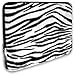 Zebra Print Faux-fur Textured fit most of 10.1" Netbook Laptop Sleeve Carrying Case