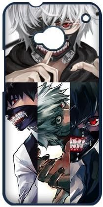 MeowStore Japanese Cartoon Tokyo Ghoul Red Eye Kaneki Ken Mask Teeth Phone Case For HTC ONE M7 Black