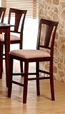 2 Cherry Finish Solid Wood Counter Height Bar Stool/Stools Chair