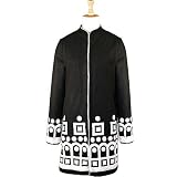 Review   / Appliqued Wool Long Jacket (Petite, Tall & Misses Sizes XS-3X)