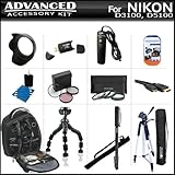 Accessory Bundle Kit For Nikon D3100 D5100 Digital SLR Camera Includes SD M ....
