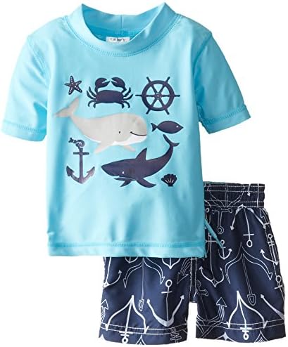Carter's Baby-Boys Newborn Boy Whale and Friends RG Set, Blue, 6-9 Months
