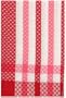 100% Cotton Jacquard Cube Red and White Dishtowel 18" X 28" Set / 6