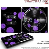 DJ Hero Skin Lots Of Dots Purple on Black fits Nintendo Wii DJ Heros (DJ HE ....