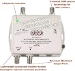 2-Port Bi-Directional Cable TV HDTV Amplifier Splitter Signal Booster with Passive Return Path