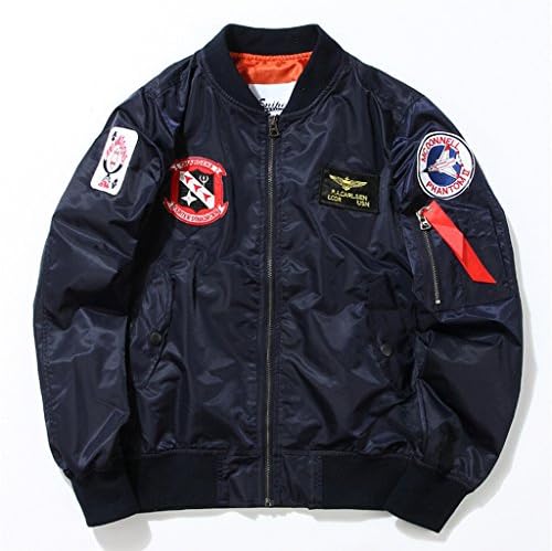 GXGSX Men's Classic Bomber Jacket Men Nylon With Patches