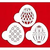 Designer Stencils C865 Faberge Easter Egg Stencils, Beige/Semi-Transparent