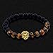 Creazy®Women Men Bracelet Lion Elastic Beaded Bracelet Tibet Charm Lucky Bracelets (gold)