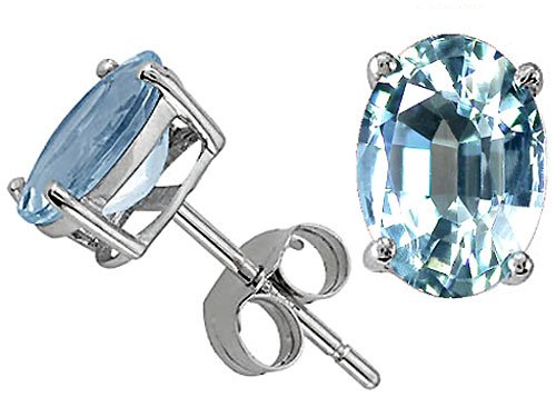 Genuine Aquamarine Earring LIFETIME WARRANTY